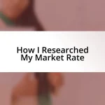 How I Researched My Market Rate