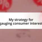 My strategy for gauging consumer interest